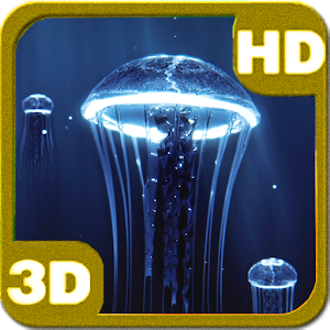 Descargar app Precious Jellyfish 3d Hovering Under Deep Blue Sea disponible para descarga