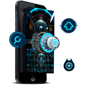 Descargar app Alien Teclado De Tecnología Teclado Azul Oscuro disponible para descarga