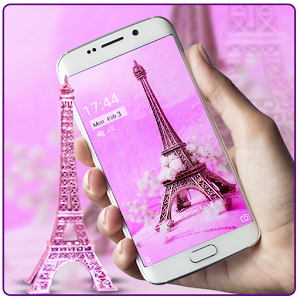 Descargar app Tema Rosado Eiffel Torre París