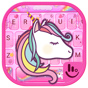 Descargar app Lindo Unicornio Rosado Tema Del Teclado disponible para descarga