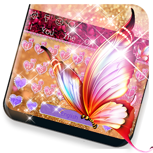 Descargar app Glitter Sparkling Butterfly Keyboard