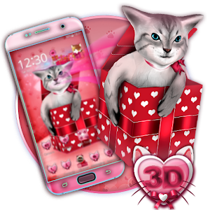Descargar app 3d Cute Kitty Gift Theme disponible para descarga