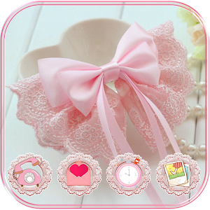 Descargar app Rosado Cordon Cinta Tema Pink Lace Ribbon disponible para descarga