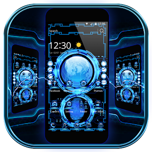 Descargar app Tecnología Azul Tema 3d disponible para descarga
