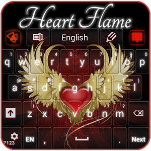 Descargar app Rojo Flama Corazón Teclado disponible para descarga