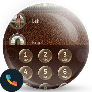 Descargar app Leather Brown Phone Dial Theme