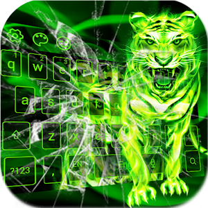 Descargar app Roar Neón Láser Verde Tigre Teclado