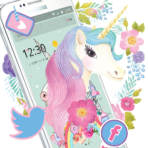 Descargar app Lindo Tema Del Unicornio Del Arco Iris disponible para descarga