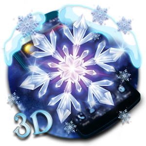 Descargar app 3d Snowflakes Glass Tech Theme disponible para descarga