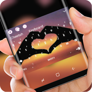 Descargar app Love Heart Keyboard Hand Silhouette Theme disponible para descarga