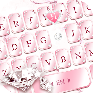 Descargar app Tema De Teclado Pink Lovely Diamond disponible para descarga