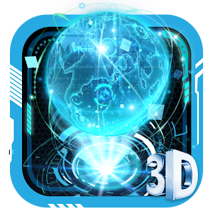 Descargar app 3d Tema Azul De La Tierra De Neón