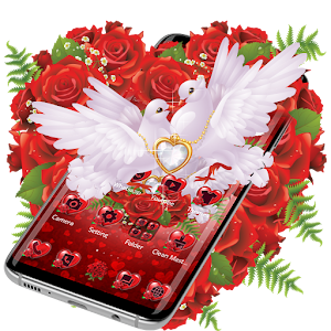 Descargar app Red Rose Pigeon Heart Theme