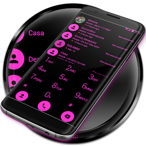 Descargar app Dialer Flat Black Pink Theme