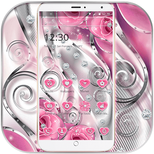Descargar app Rosado Rosa Diamante Amor Tema disponible para descarga
