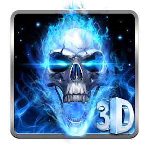 Descargar app Cráneo Azul Del Fuego 3d Tema disponible para descarga